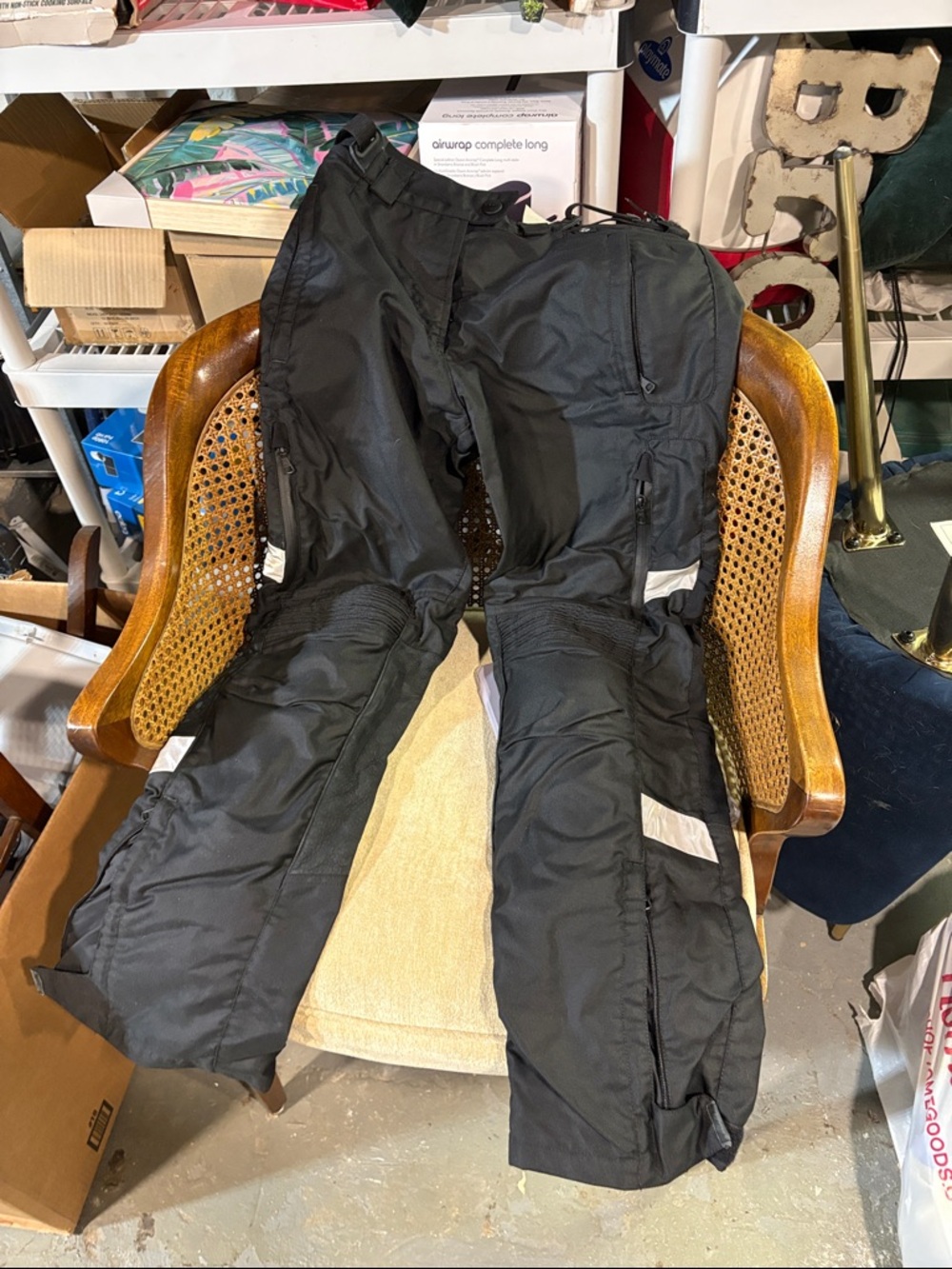 Black Motorcycle Textile Riding Pants